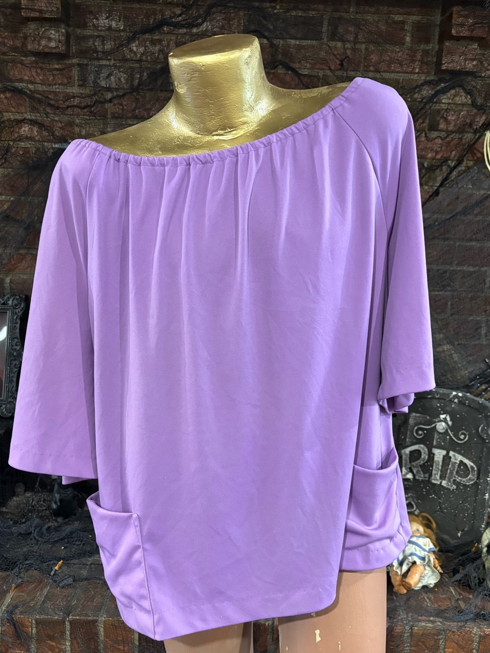 Purple off the shoulder top